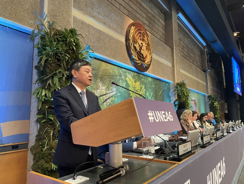 COP15主席、生态环境部部长黄润秋在第六届联合国环境大会期间积极推动“昆明-蒙特利尔全球生物多样性框架”落实